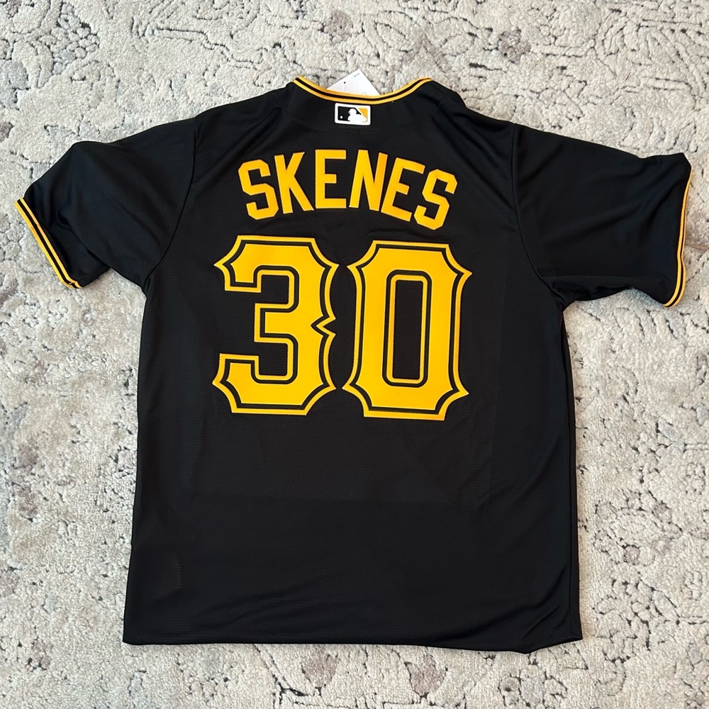 Nike Authentic Pittsburgh Pirates Paul Skenes #30 Black Jersey Men’s Sz: M - Picture 6 of 7